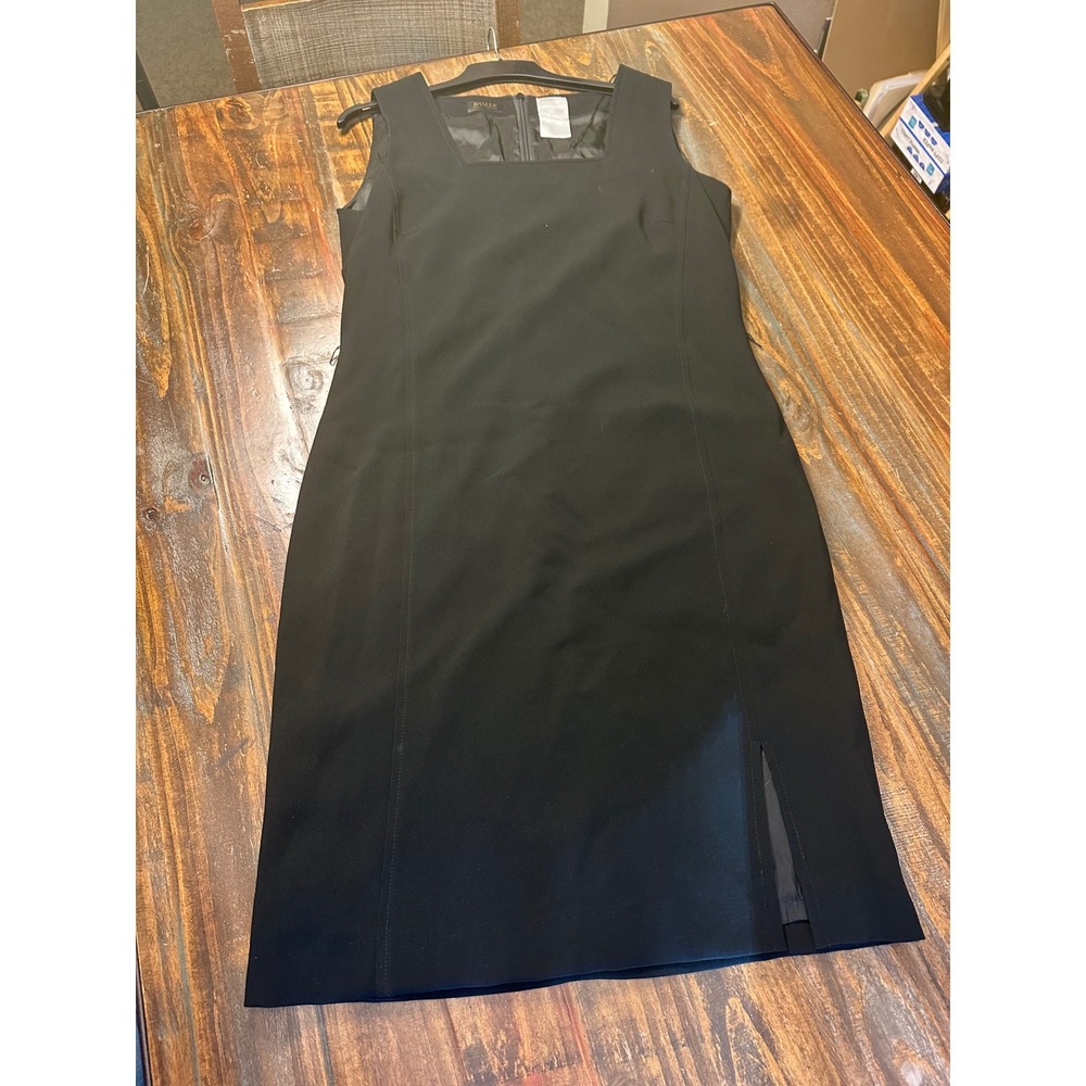 Basler Little Black‎ Dress Sleeveless Square Neck Sheath Career Size 34 or US 4